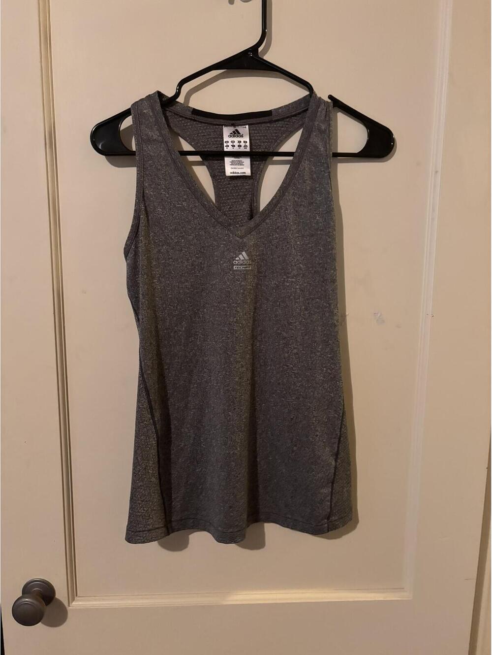 Adidas Techfit Gray Sleeveless Athletic Tank Top
